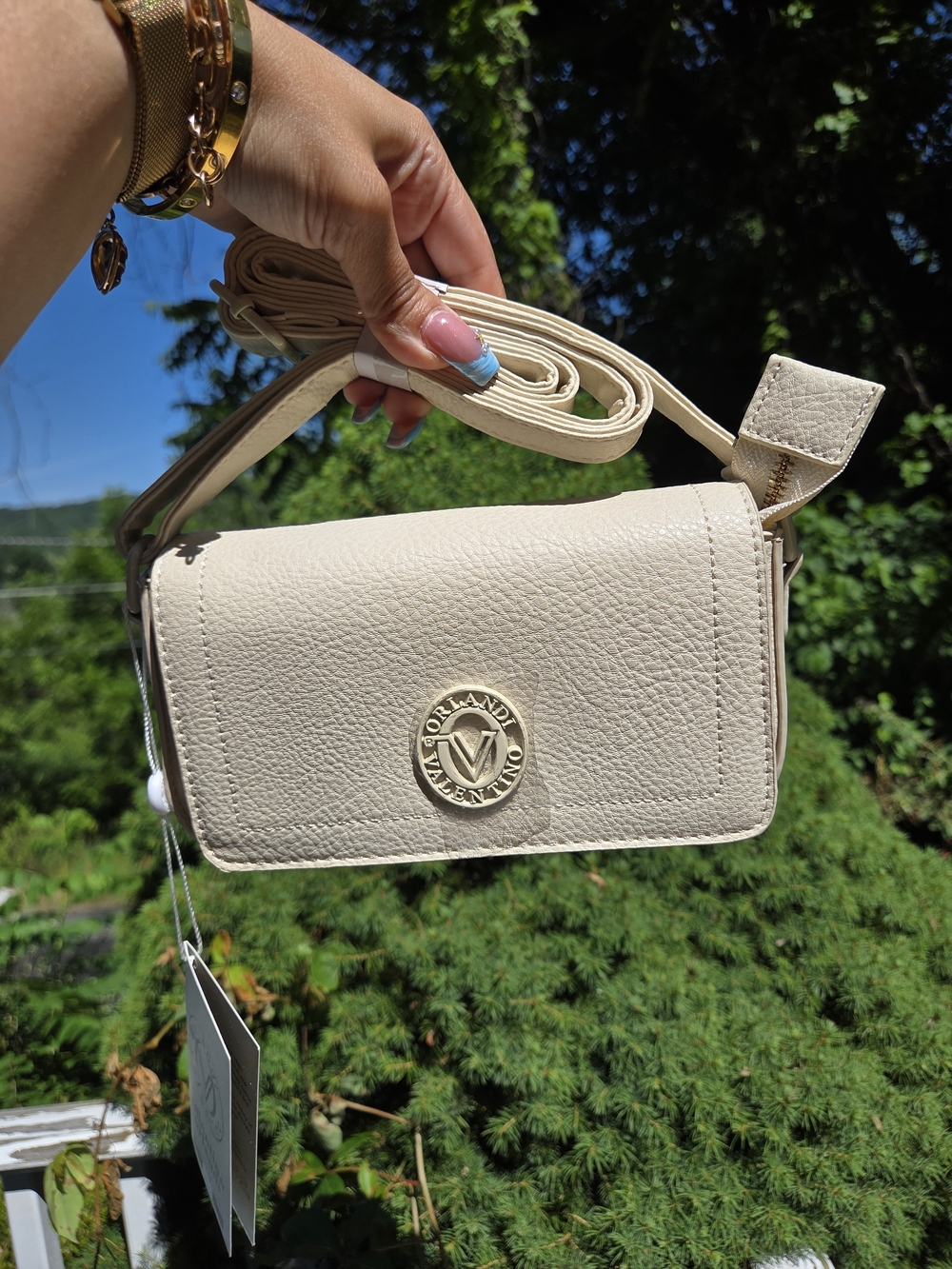 Valentino Orlandi Off White Shoulder Bridal Wedding Bag